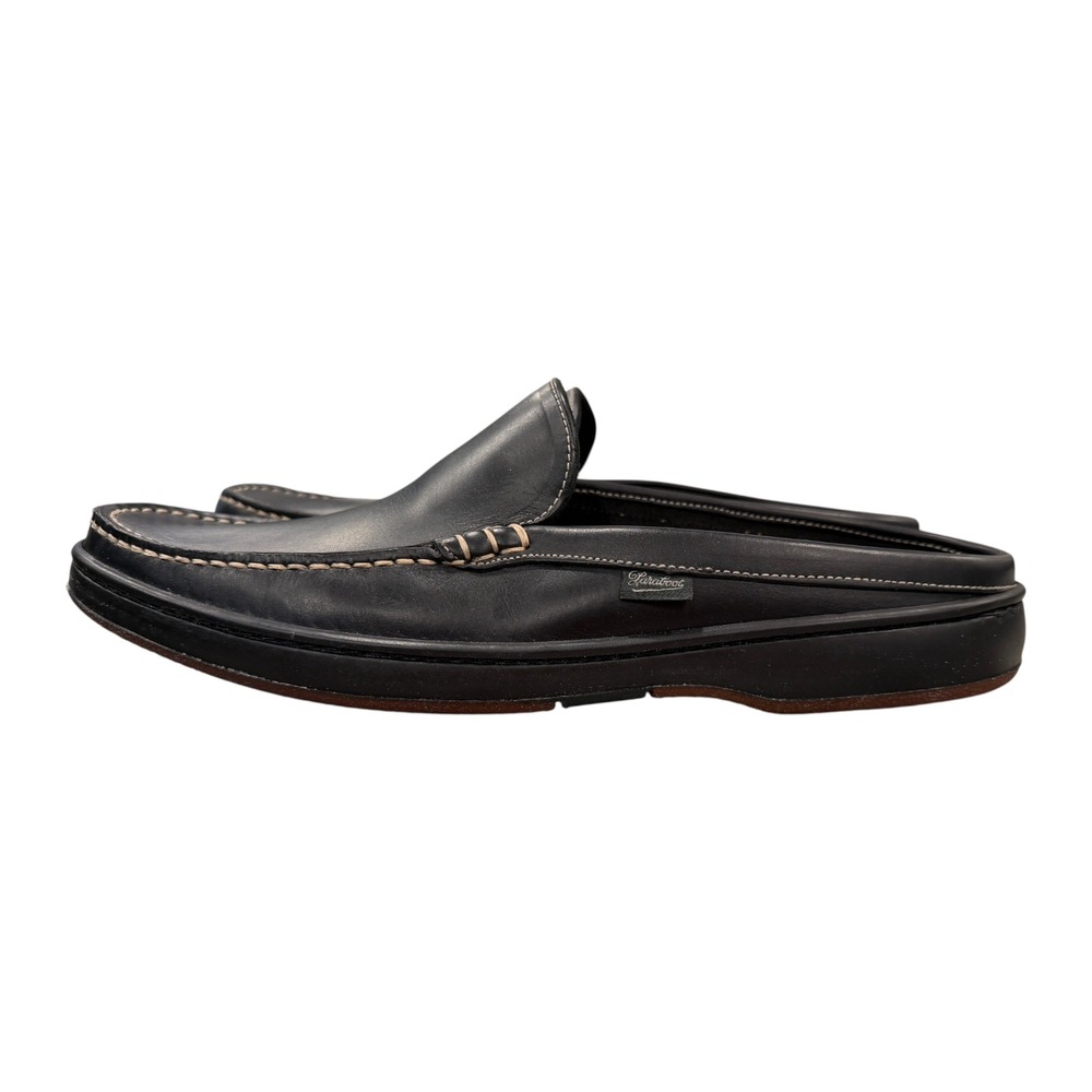 Paraboot Ancyl Aston Mules Mens US 10.5 UK 9.5 Black Leather Slip On France READ